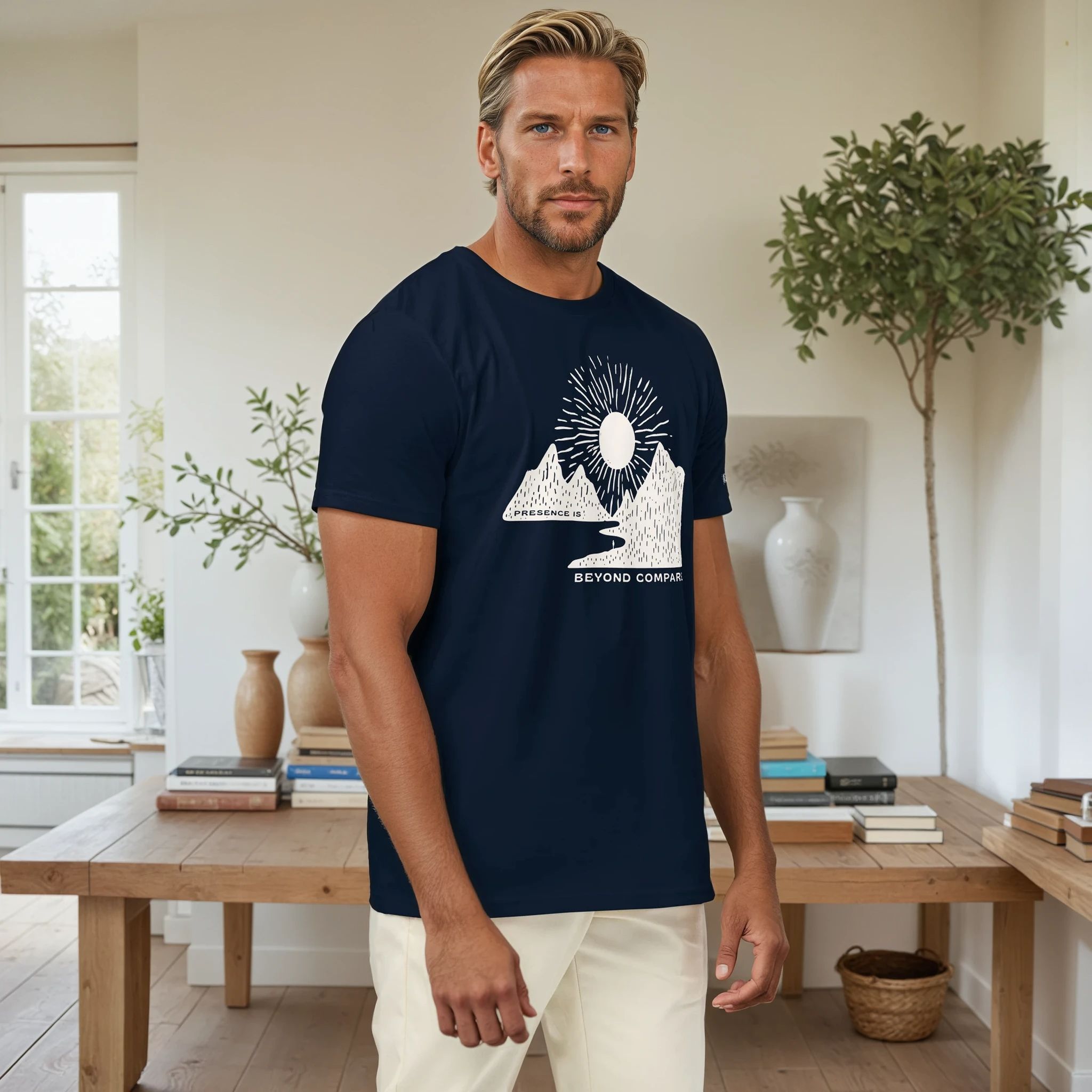 unisex-organic-mid-light-t-shirt-french-navy-right-front-68e7d78d8058d-Sebastian-Leafy_Lounge.jpg